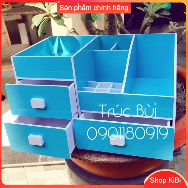 Kệ Đựng Mỹ Phẩm size đại 35cm màu xanh da trời