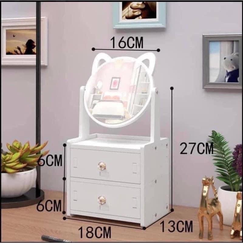 TỦ ĐỰNG MỸ PHẨM KÈM GƯƠNG TAI MÈO