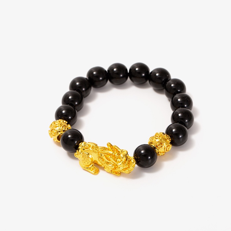Vòng Tay Chuỗi Hạt Obsidian Thiết Kế Đơn Giản Nhiều Kiểu Dáng Chống Thấm Nước Không Phai Màu