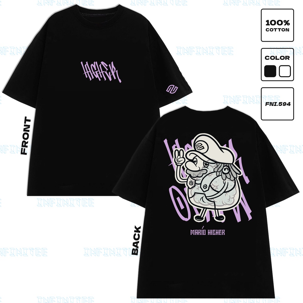 Áo thun INFINITEE Fni0594, Thun 100% Cotton - form rộng Unisex.