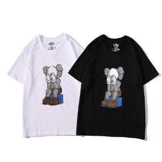 Áo thun tay ngắn in hình gấu Kaws đáng yêu cho nam & nữ