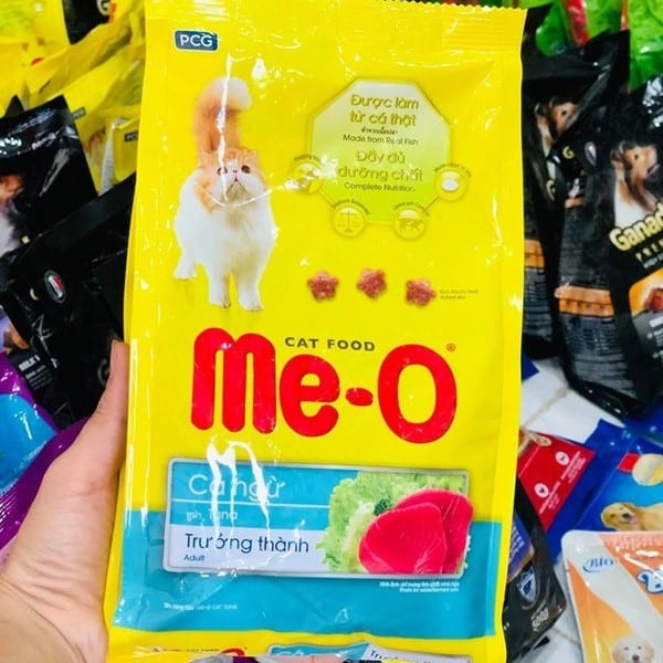 Thức ăn mèo me-o 350g, vị cá ngừ. Thức ăn cho nhím kiểng