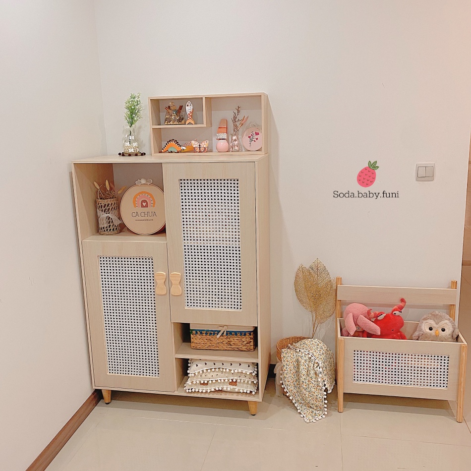 .. Tủ áo lưới mắt cáo vintage cánh xéo gỗ công nghiệp MDF màu trắng kích thước ngang 90cm mã 001