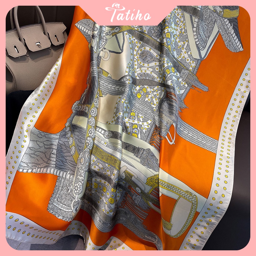 [Hàng Xịn, Giá Tốt] Khăn Choàng Quàng Cổ Lụa Cao Cấp Yên Ngựa Sang Trọng - Chất Liệu Silk  - 90x180cm - Mã KS015