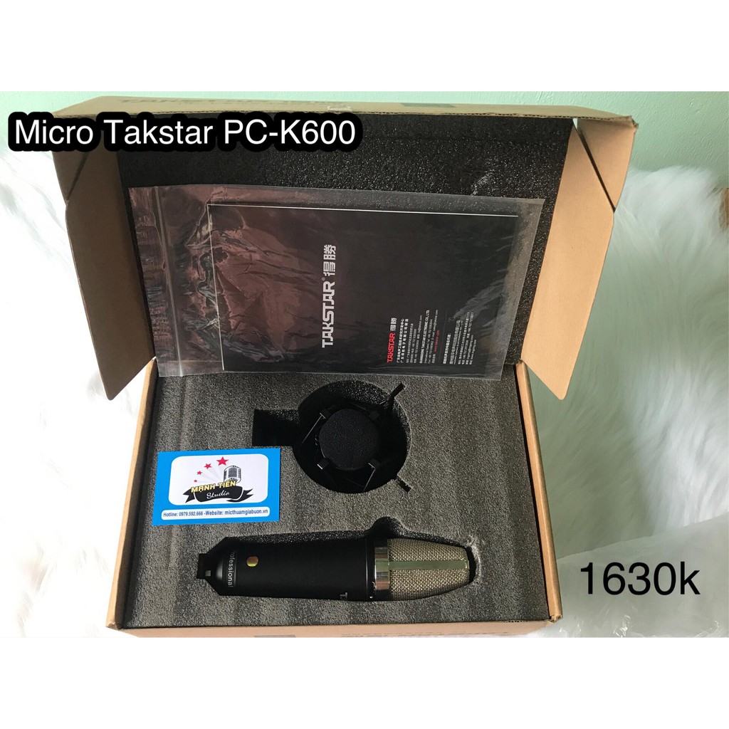 [COMBO HOT] Micro Takstar K600 + nguồn 48v + canon 2m +xlr 3.5