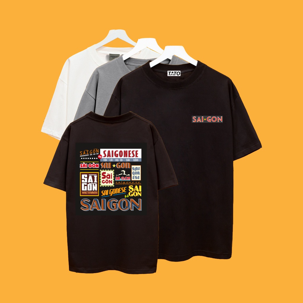 Áo Thun Saigonese , Áo Phông Unisex Form Rộng Chất Vải Cotton Thời Trang Nam Nữ