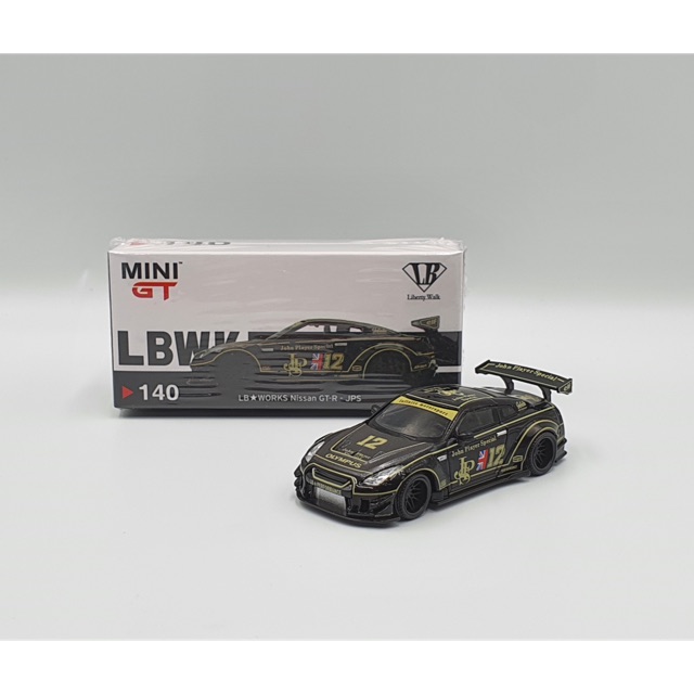 Xe Mô Hình LB*Works Nissan GT-R - JPS 1:64 MiniGT ( Đen )