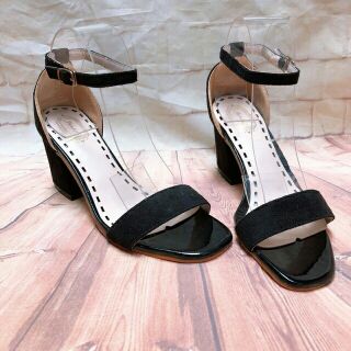 Sandal Gót Vuông 7 Phân Da Lộn Hót 2019