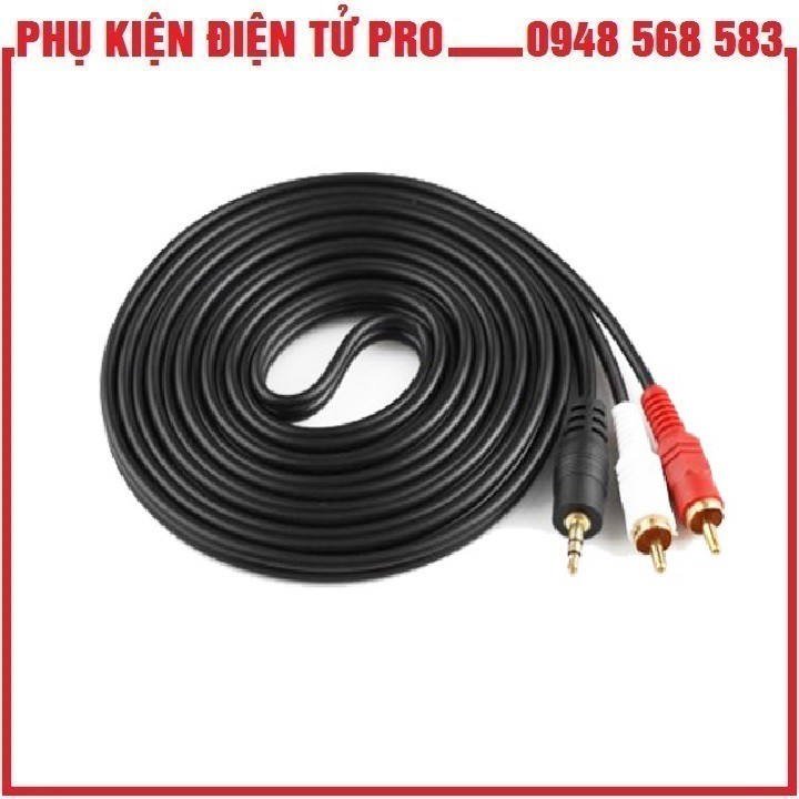 Dây Loa 1 Ra 2 Đầu Hoa Sen 1.5M - Dây Loa 1 Đầu 3.5 Ra 2 Đầu Av 1.5M