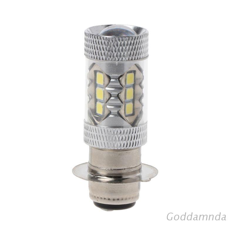 Đèn pha sương mù trắng PX15D H6 80W 6500K 16 LED lái xe máy xe đạp