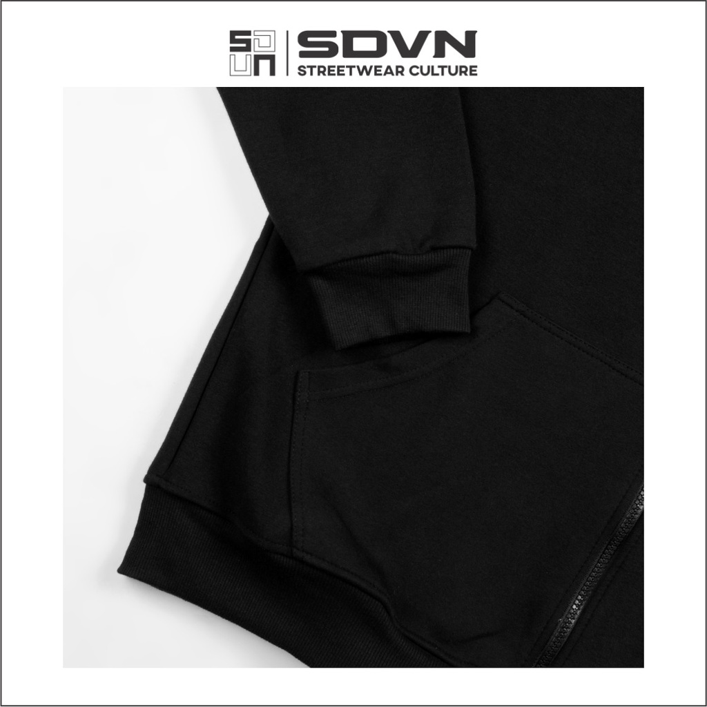 Áo Khoác Hoodie Zip BarCode Unisex Nam Nữ Form Rộng Local Brand SDVN