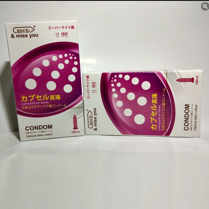 Bao Cao Su Miss You Gân Gai, Bcs Siêu Mỏng, K.Dài T.Gian, Size 52mm, Nhiều Gel Bôi Trơn (Hộp 12C)