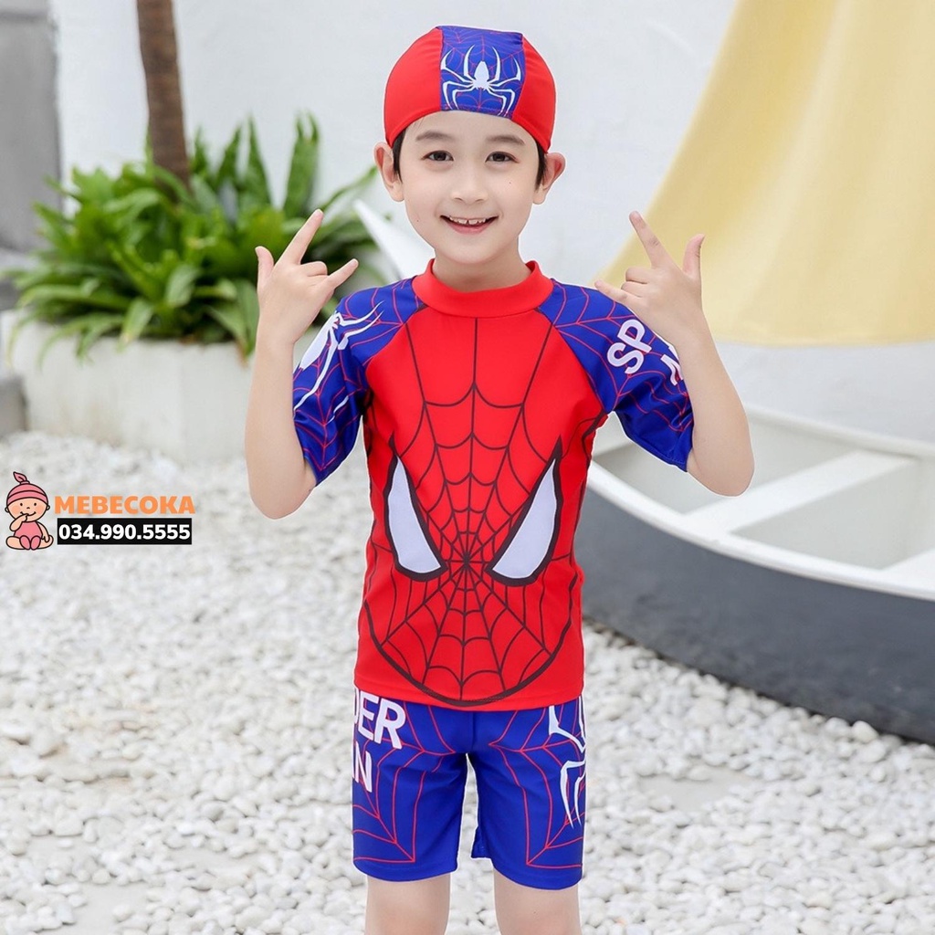 Đồ bơi trẻ em ,bộ đồ bơi áo + quần lửng họa tiết siêu anh hùng loại CAO CẤP cho bé Trai