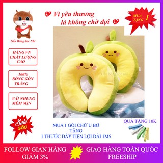 [Mua 1 Tặng 1] Gối Chữ U Gối Kê Cổ Quả Bơ 💥 FREESHIP 💥 Gấu Bông Sóc Nhí - Mua 1 Gối Chữ U Tặng 1 Thước Dây Dài 1M5