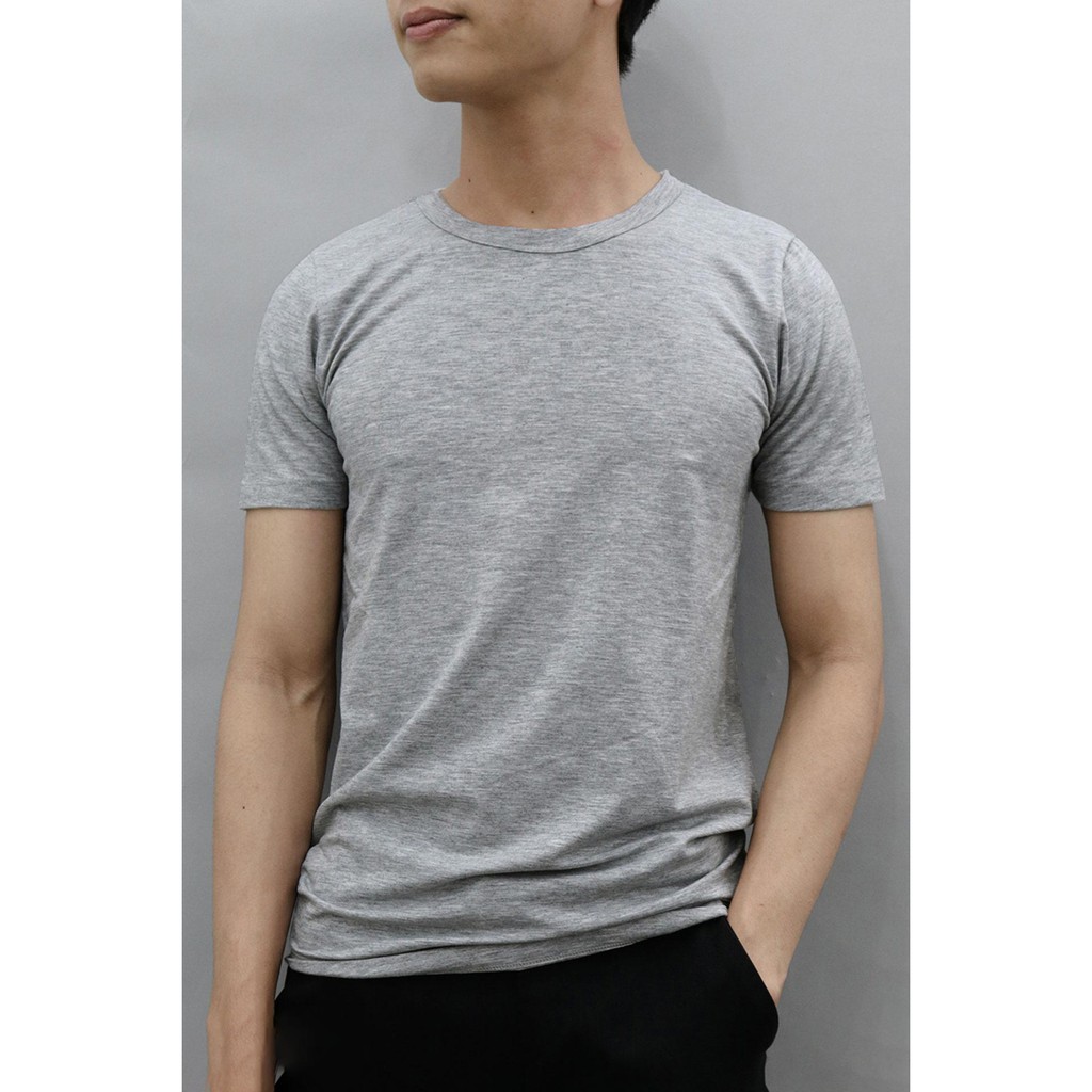 Áo thun nam trơn tay ngắn KING Áo phông ngắn tay nam màu trắng đen, vải cotton lạnh mặt siêu mát V01