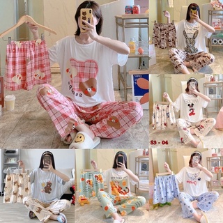 ĐỒ BỘ, ĐỒ NGỦ SET 3 MÓN THUN QUẢNG CHÂU HOẠ TIẾT HOẠT HÌNH SIÊU ĐÁNG YÊU❤️🥰