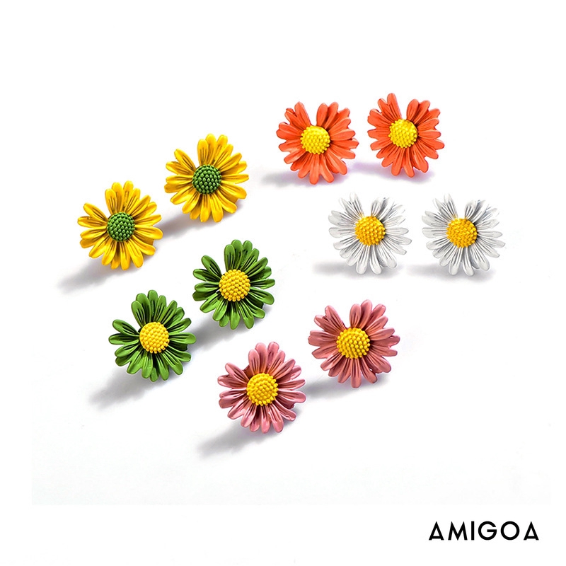 Khuyên tai hình hoa cúc thời trang Hàn