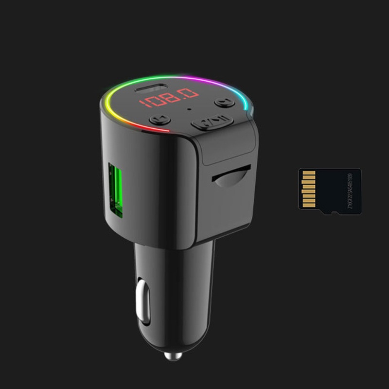 Tẩu Sạc Nhanh Hai Cổng Bluetooth Chơi Nhạc MP3 Thẻ TF Cho Xe Hơi