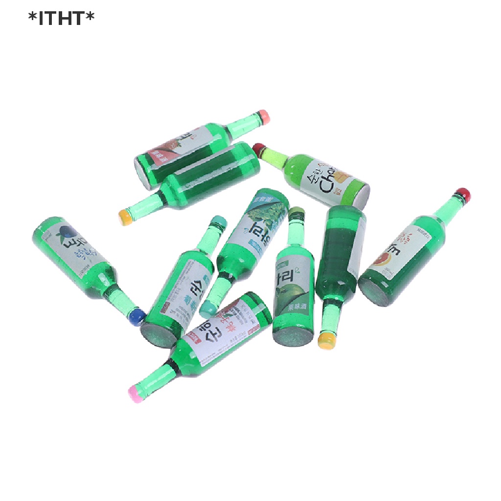 Set 10 Chai Rượu Mini Tỉ Lệ 1: 12 Cho Bé Chơi Đồ Hàng
