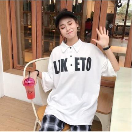 🍏 10.10 HOT . Sale . 🍀 9.9 Áo Thun Tay Lỡ Tay Ngắn Có Cổ Form Rộng Hàng Xuất Khẩu Có Hình Thật .. 🍀 . . . . 🍎