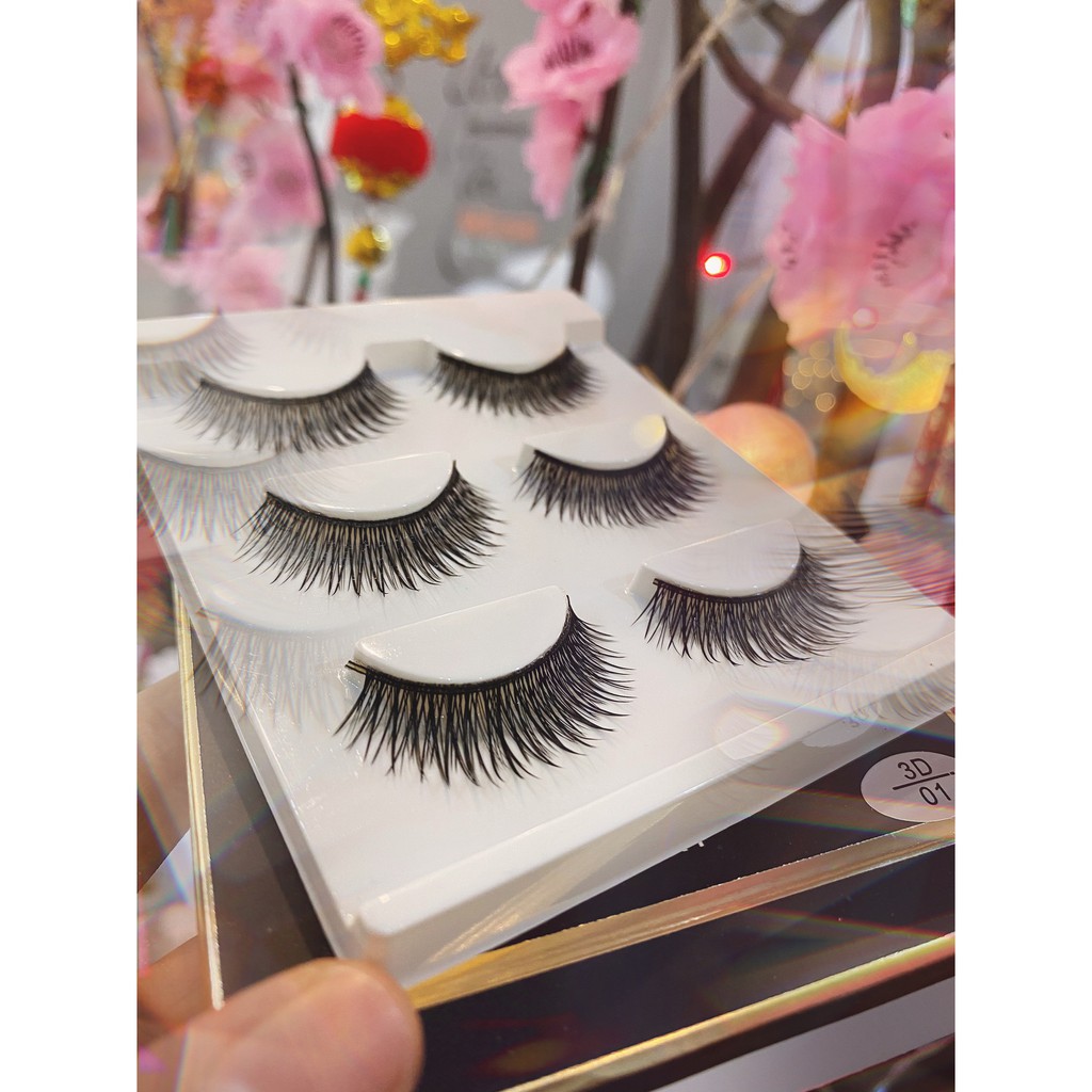 Hộp 3 cặp Mi chồn 3D nội địa tự nhiên cá tính sexy eyelash makeup sỉ tốt - DREAM STORE