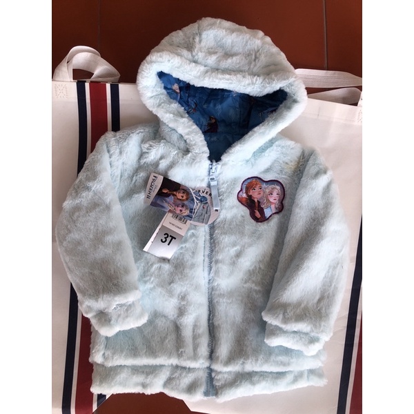 Áo khoác bé gái DN 2-5 tuổi  Áo mặc 2 mặt lớp gió lớp lông xuất dư 1221