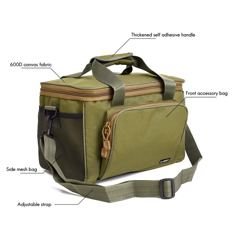 LEO Outdoor Fishing Bag Waterproof Oxford Cloth Waist Shoulder Messenger Fishing Tackle Reel Lure Camera Storage Bag A