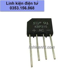 Túi 10 con CẦU DIODE KBP310 CẦU ĐI ỐT 3A 1000V