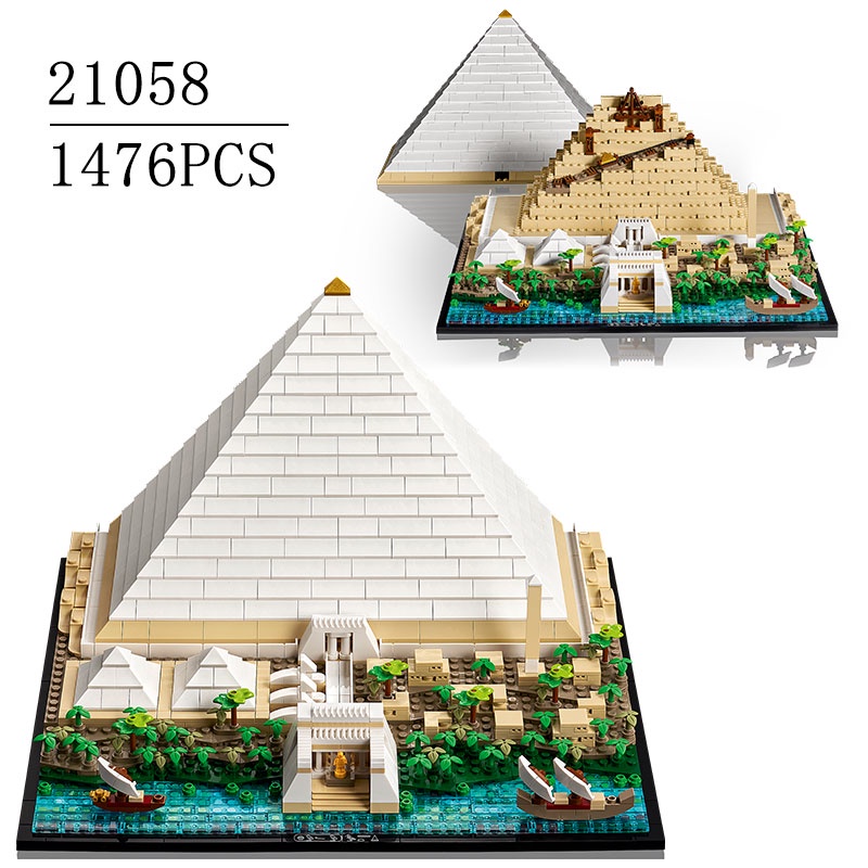 Đồ chơi giáo dục Lắp ráp Mô hình 6111 The Great Pyramid of Giza Model City Architecture Street View