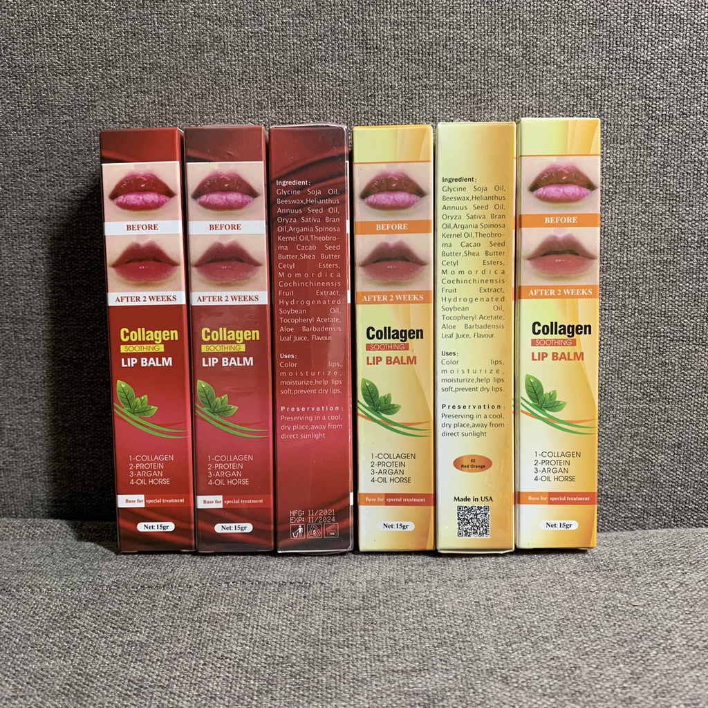 Dưỡng Kích Màu Môi Collagen Lip Balm, Son Dưỡng Có Màu Sau Phun Xăm