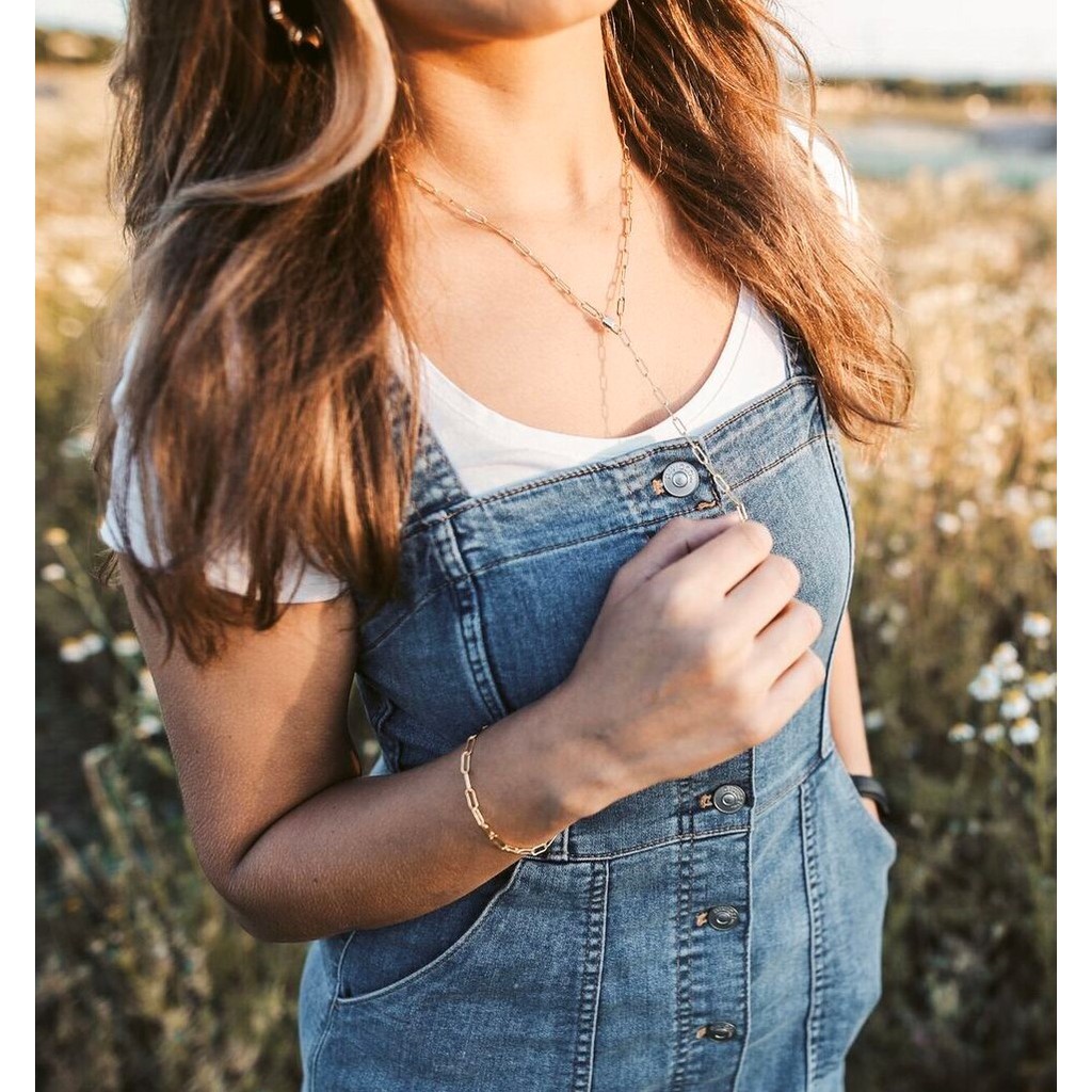 Bracelet "Shake It Off" - Vòng Tay Mạ Vàng 18K Dạng Dây Xích Hình Chữ Nhật (Có Thể Điều Chỉnh Kích T