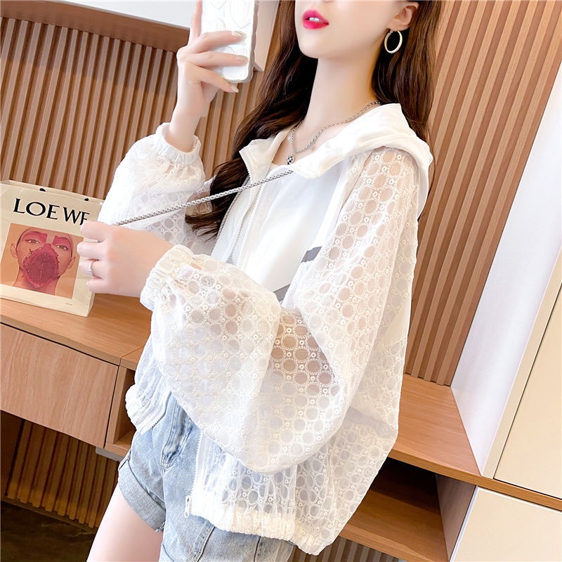 Áo Khoác Cardigan Tay Dài Có Mũ Trùm Đầu Chất Liệu Mỏng Nhẹ Thời Trang Mùa Hè Cho Nữ