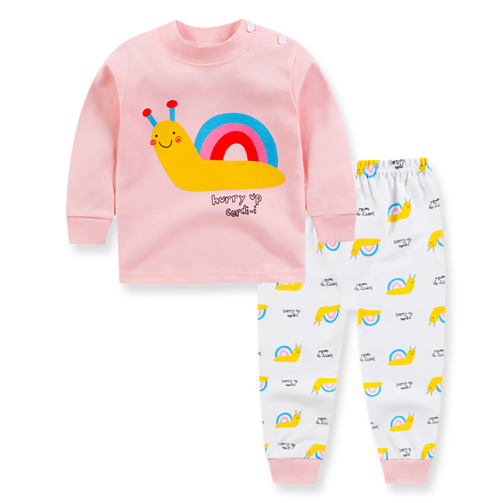 Kids Pyjamas Sets Boys Girls Long Sleeve Cartoon Cotton Sleepwear