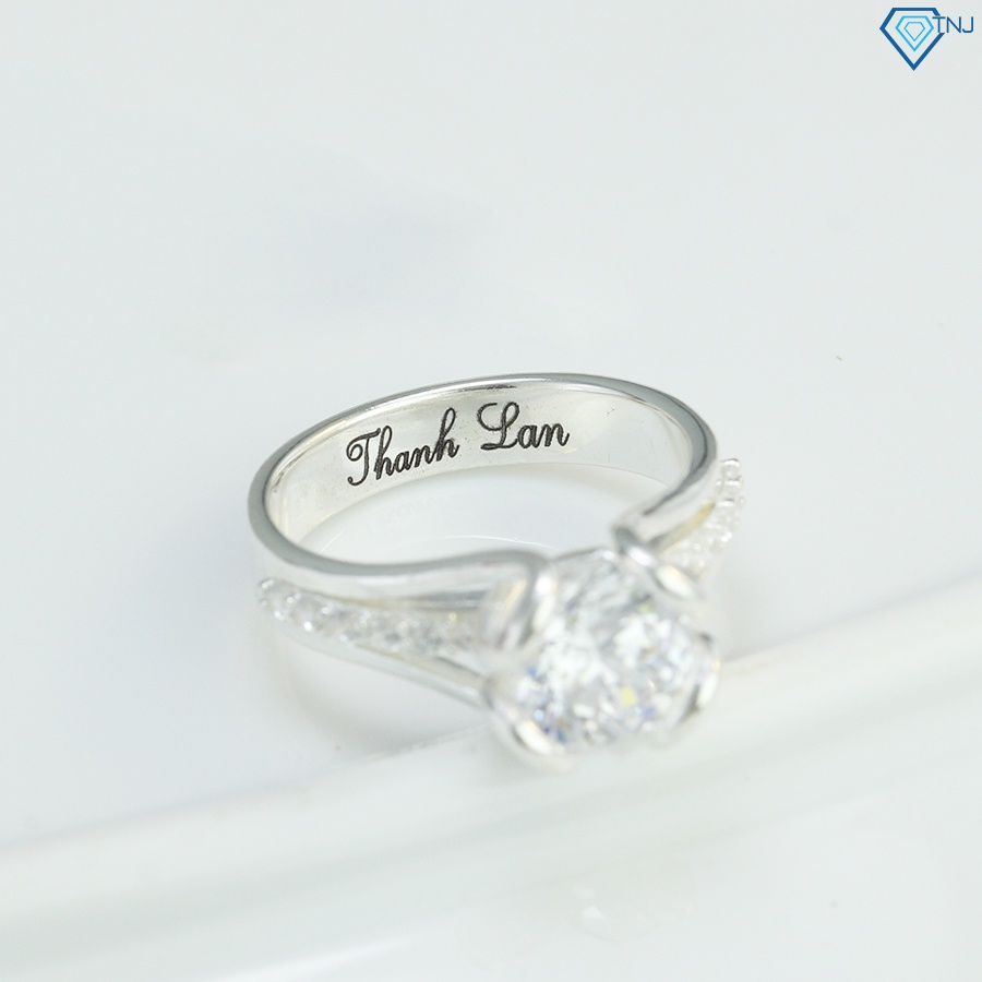 Nhẫn nữ bạc thật khắc tên cá tính NN0334 - Trang sức TNJ