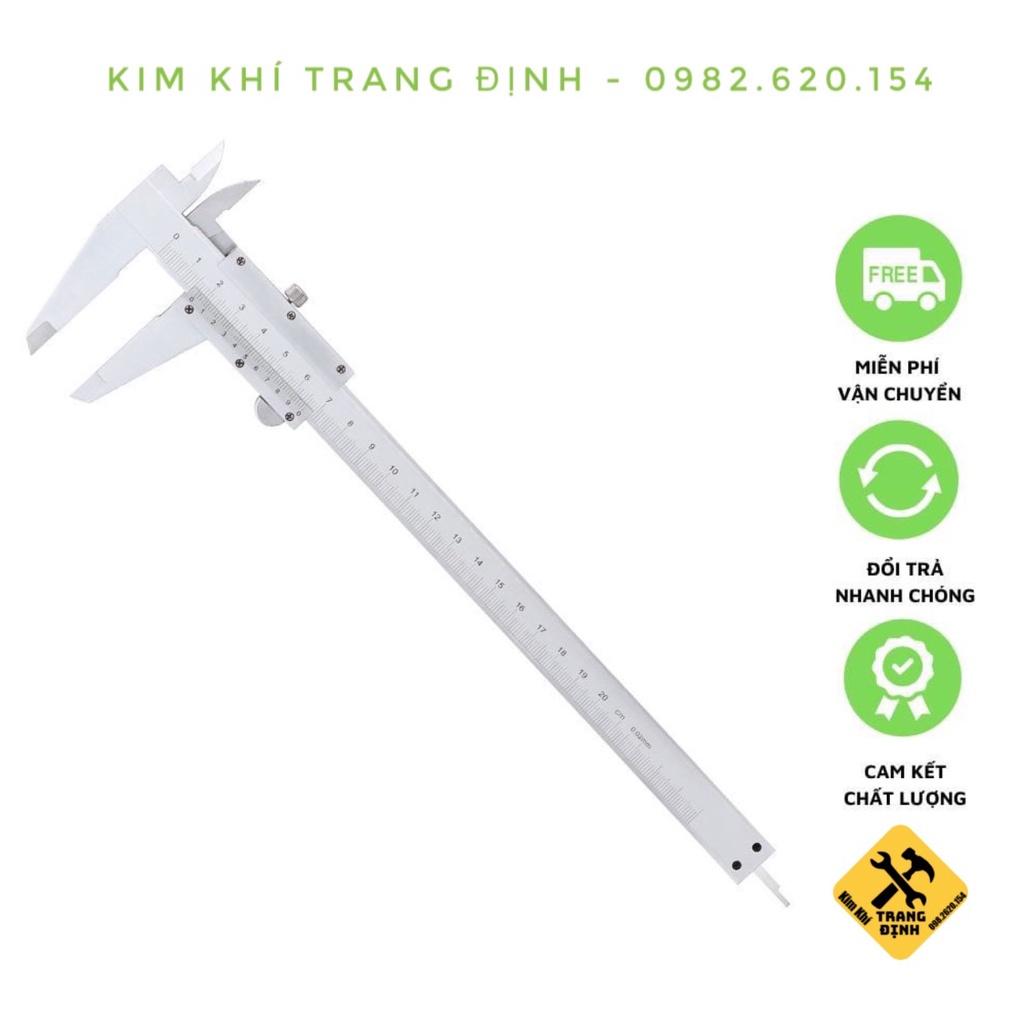 Thước kẹp cơ 200mm Hợp Kim Thép - Thước cặp cơ khí ( Hộp tím Loại 1)