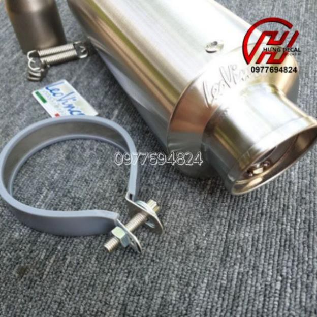 Lon bô Leovince bạc hàng nhập inox 304