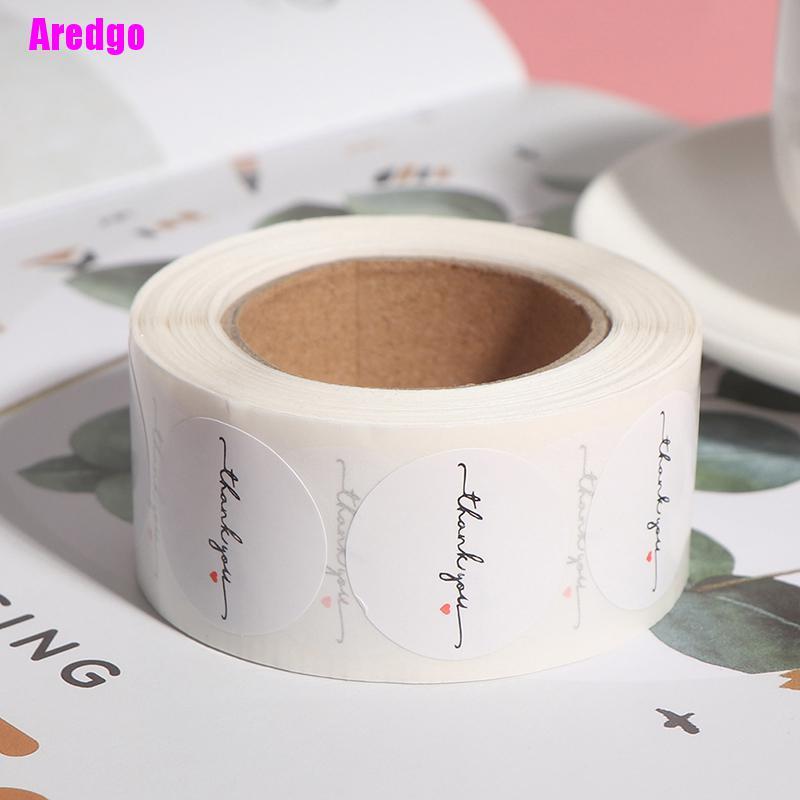 Hình Dán Tròn 1 Cuộn In Chữ Thank You 1 Inch
