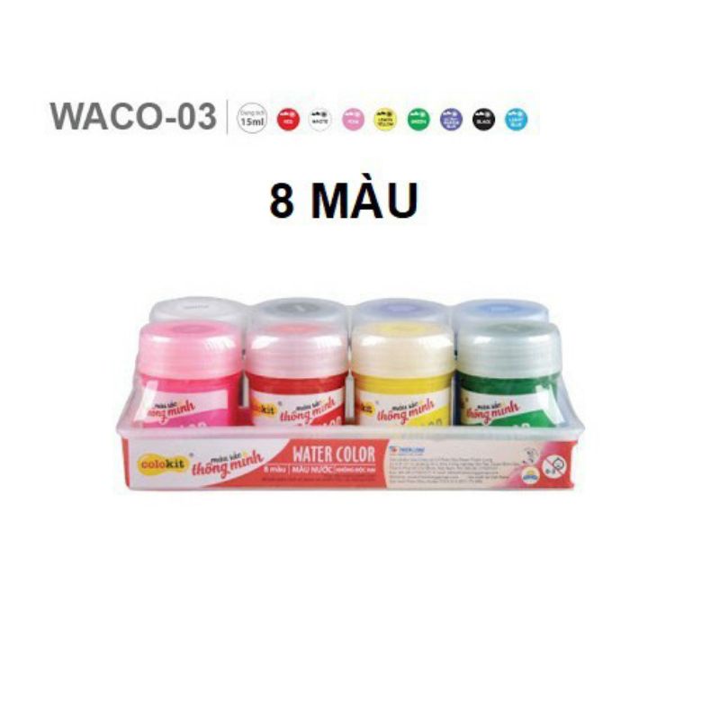 Màu nước lọ 12 màu