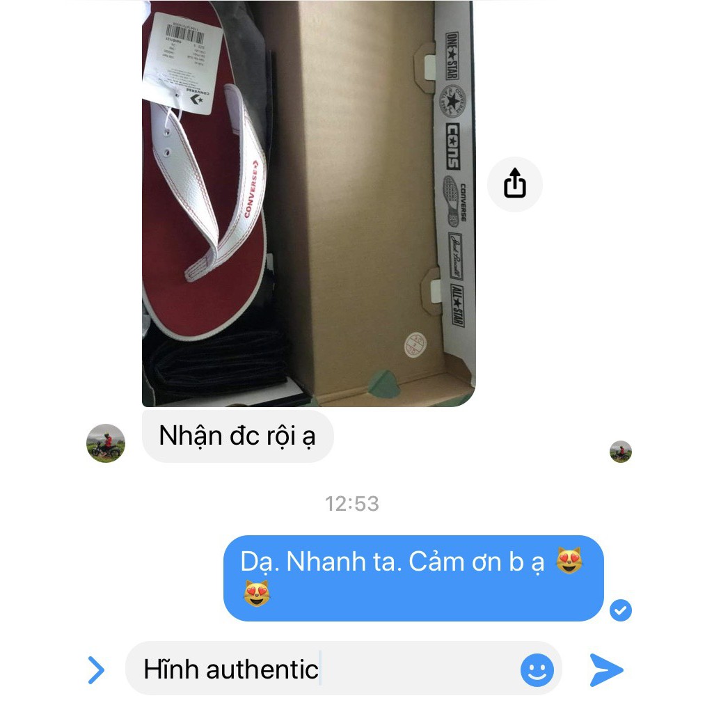 Dép Convεrsε đỏ quai trắng chính hãng