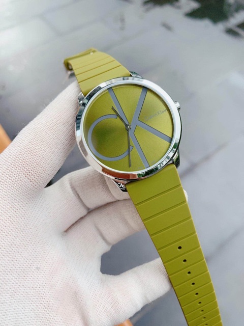 Đồng hồ nam C.K -  Minimal Green Dial Men's Watch Case 40mm - Máy Thuỵ Sỹ