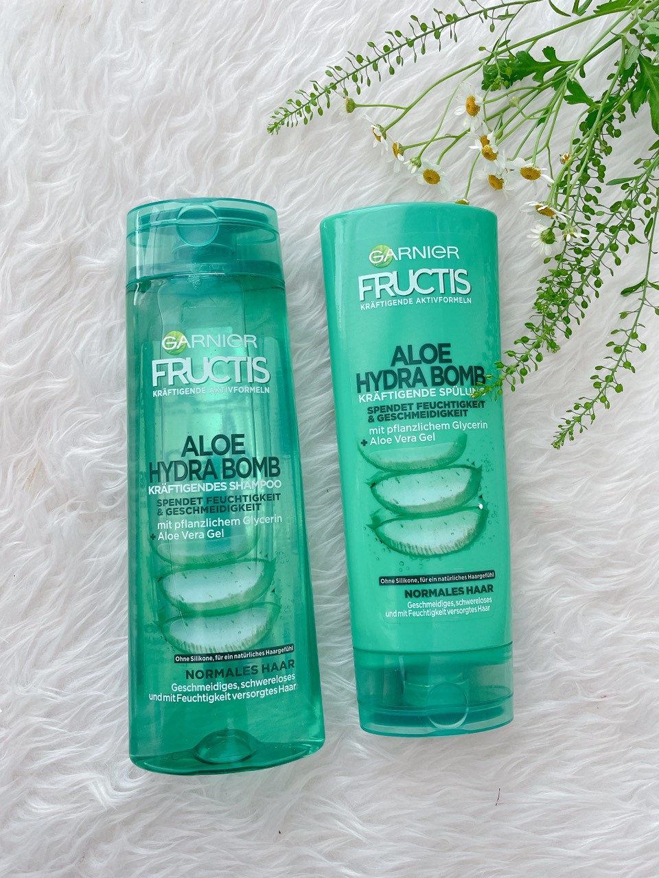 Dầu gội xả Garnier Fructis Aloe Hydra Bomb (hàng Đức)