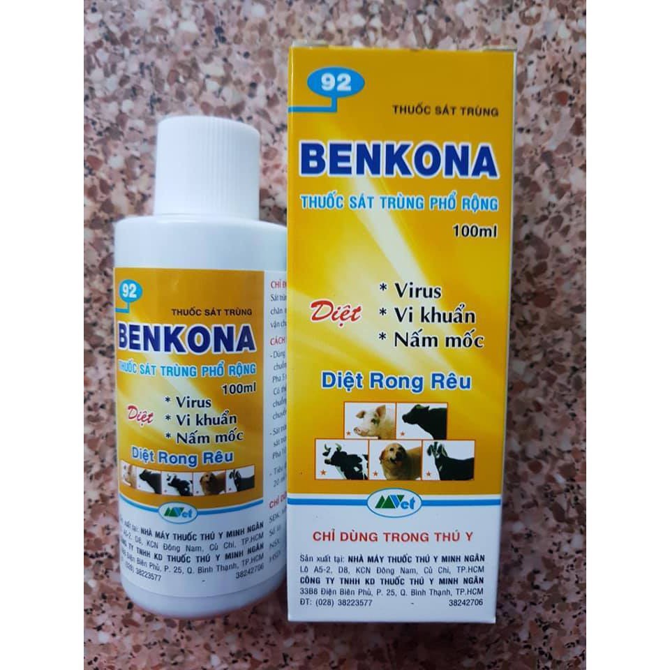 BENKONA 100ml  TRỪ NẤM VI KHUẨN NẤM MỐC RONG RÊU
