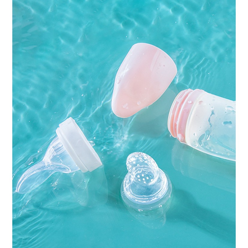 V-coool Bình thìa silicone ăn dặm 2in1 an toàn cho bé