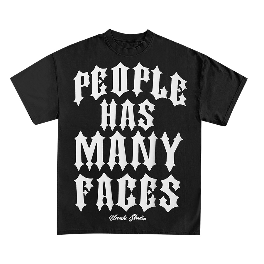 BLANK | Áo Thun PHMF Tay Lỡ Unisex - Đen-Trắng-Tan-Nâu Cổ Tròn