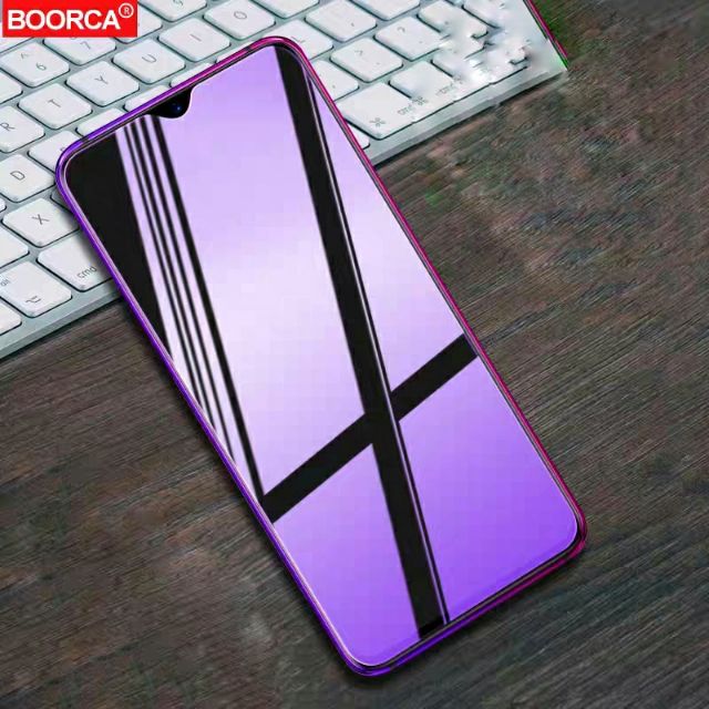 Cường lực Oppo Realme 5 / 5i  tím chống tia UV hại mắt 9H /2.5D ( tặng keo mép )