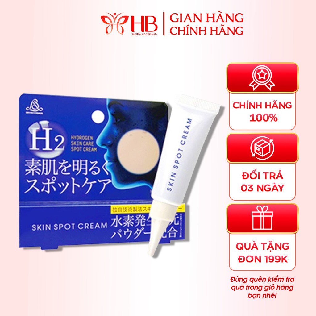 Kem làm mờ nám, tàn nhang H2 Hydrogen Skin Care Spot Cream Nhật Bản 10g