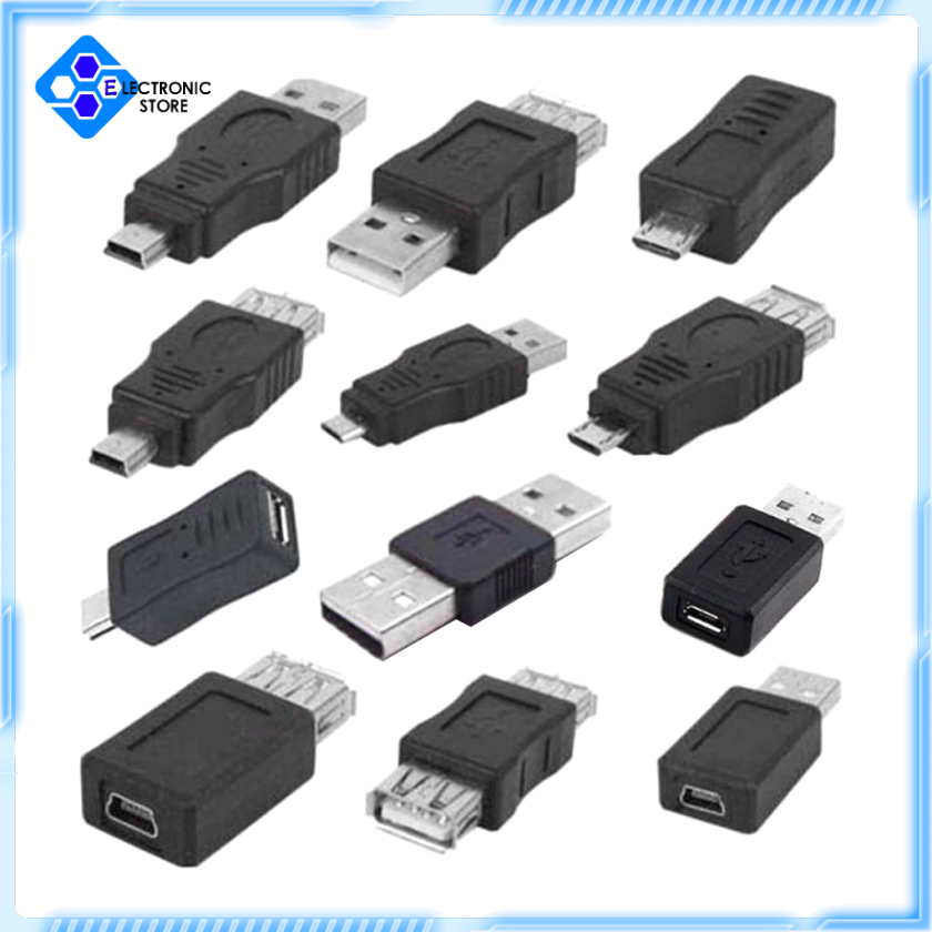 Set 12 Bộ Chuyển Đổi Dữ Liệu Otg Usb 2.0 A Male Sang Female Micro-B | BigBuy360 - bigbuy360.vn