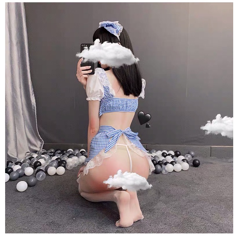 Cosplay hầu gái Nhật Bản Sexy - đồ ngủ cosplay cô giúp việc Màu xanh | BigBuy360 - bigbuy360.vn