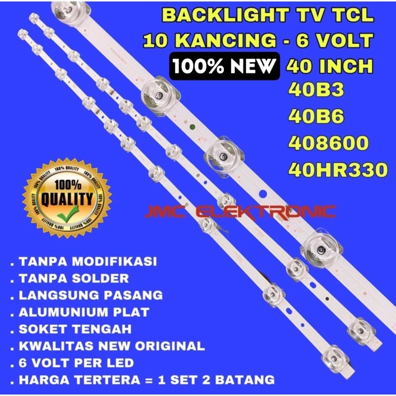 TCL Đèn LED chiếu sáng cho TV 40B3 40B6 40B600 40HR330 6V 10K 40 INCH