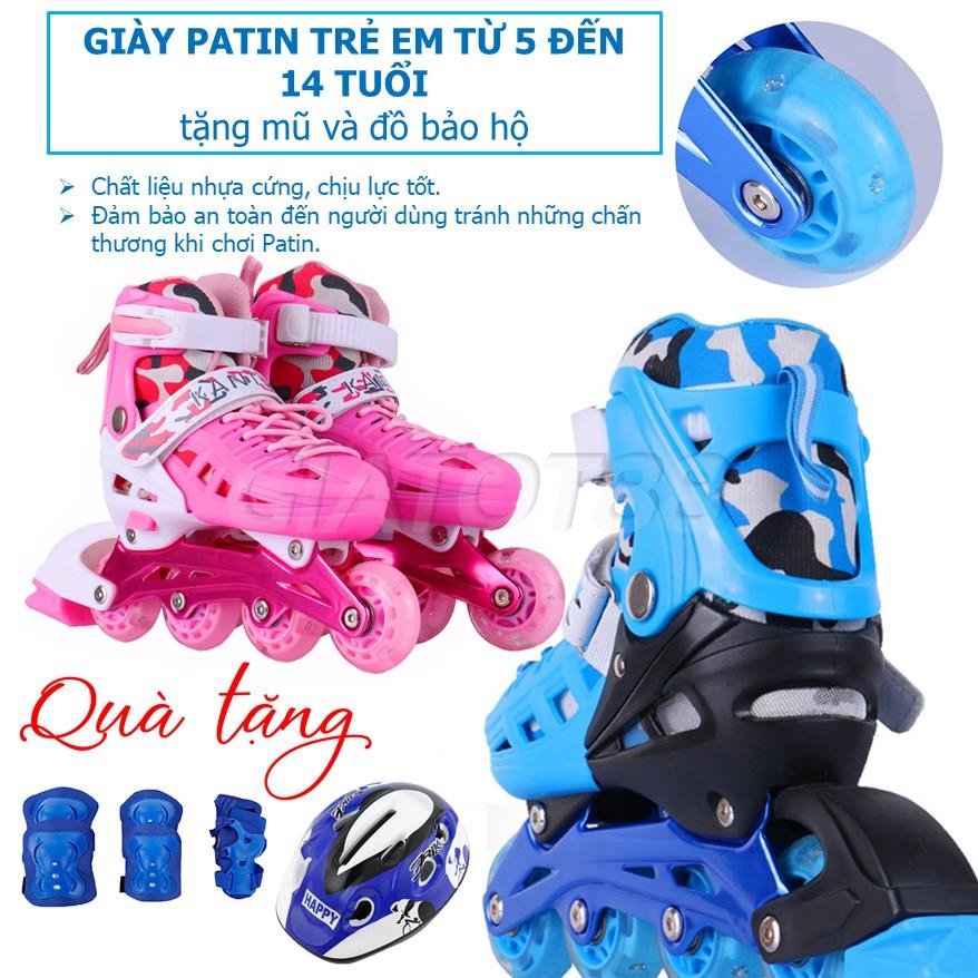 ✔️ Giày Trượt Patin Phát Sáng Sport Trẻ Em An Toàn Cho Bé (5 Đến 14 Tuổi) [Bảo Hành 1 Đổi 1]